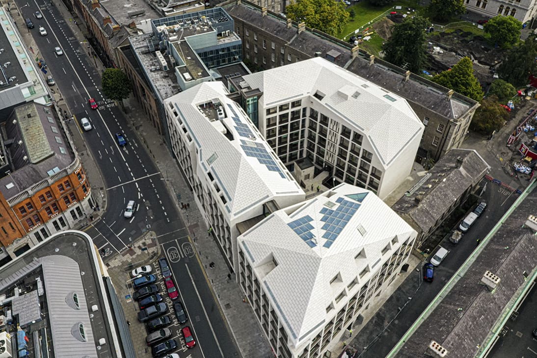 Roof Structure and Courtyard at Printing House Square Trinity College Dublin