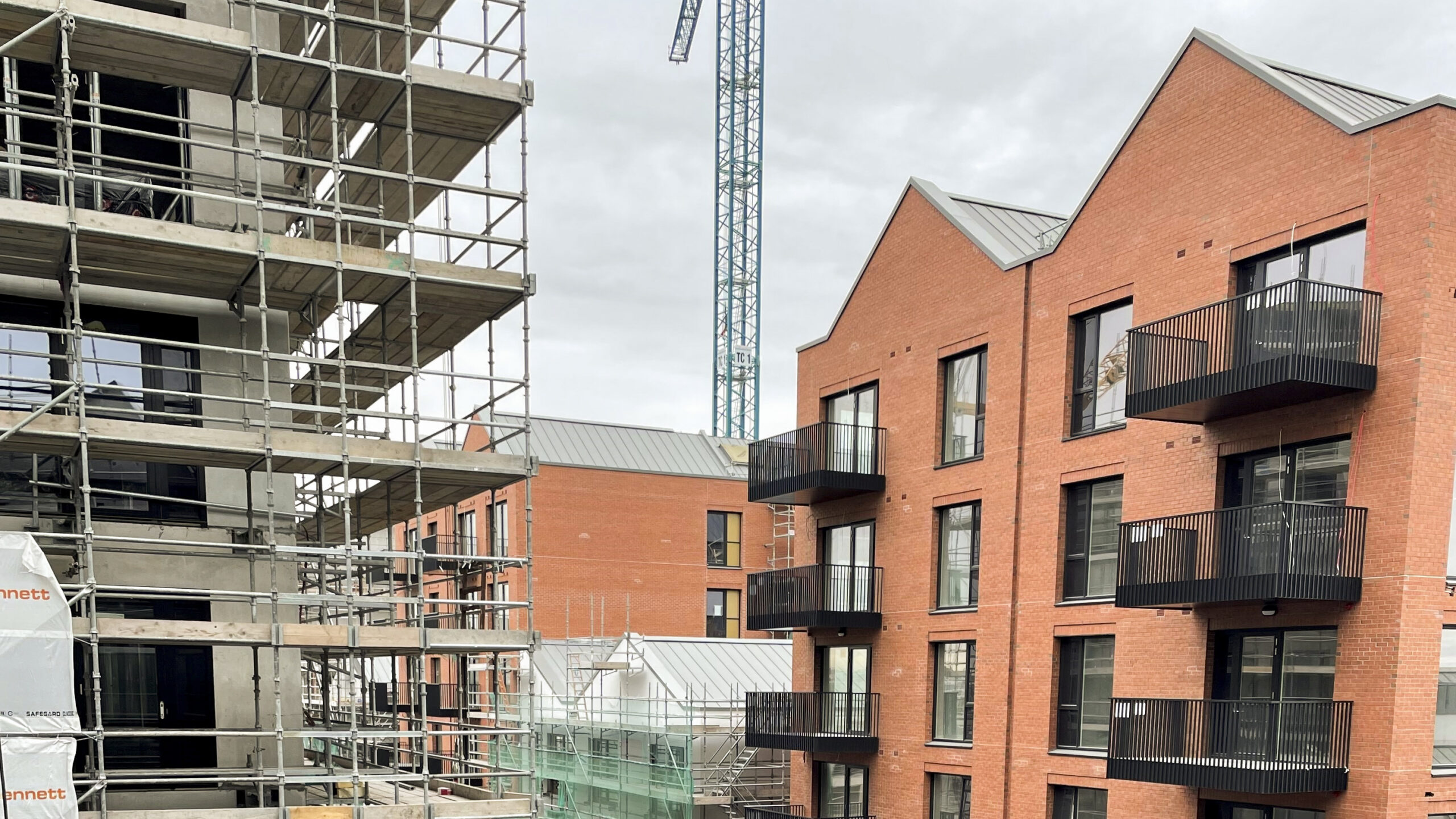 Construction works at Marshal Yards East road